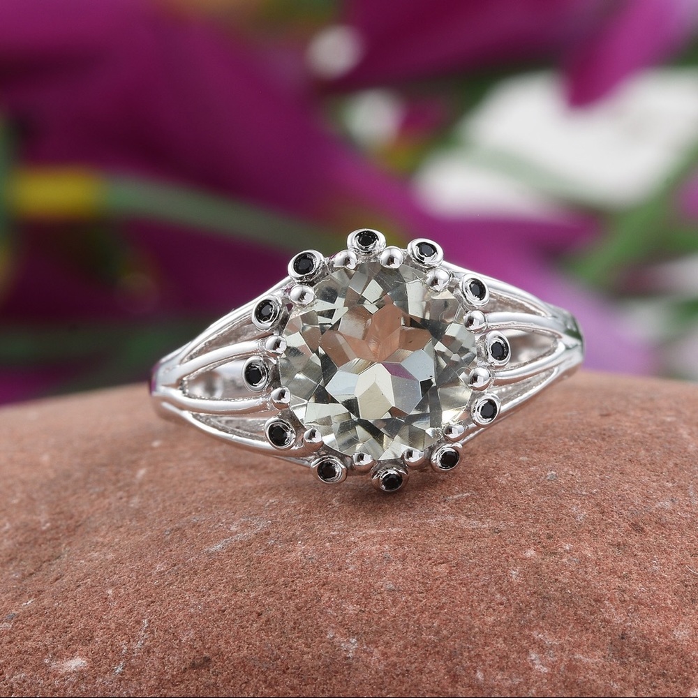 SOLD.  GENUINE GREEN AMETHYST RING